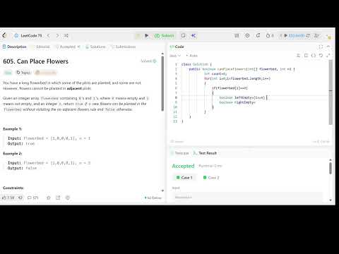 Leetcode-605 | Can Place Flowers | Java | Easy