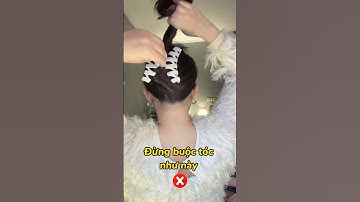 Tóc đuôi ngựa với kẹp càng cua #hairtutorial #hairstyle