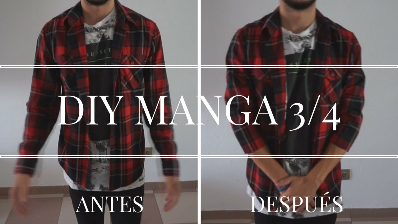 DIY Camisa Manga larga manga 3/4 | Fashion Street Style Outfit - YouTube