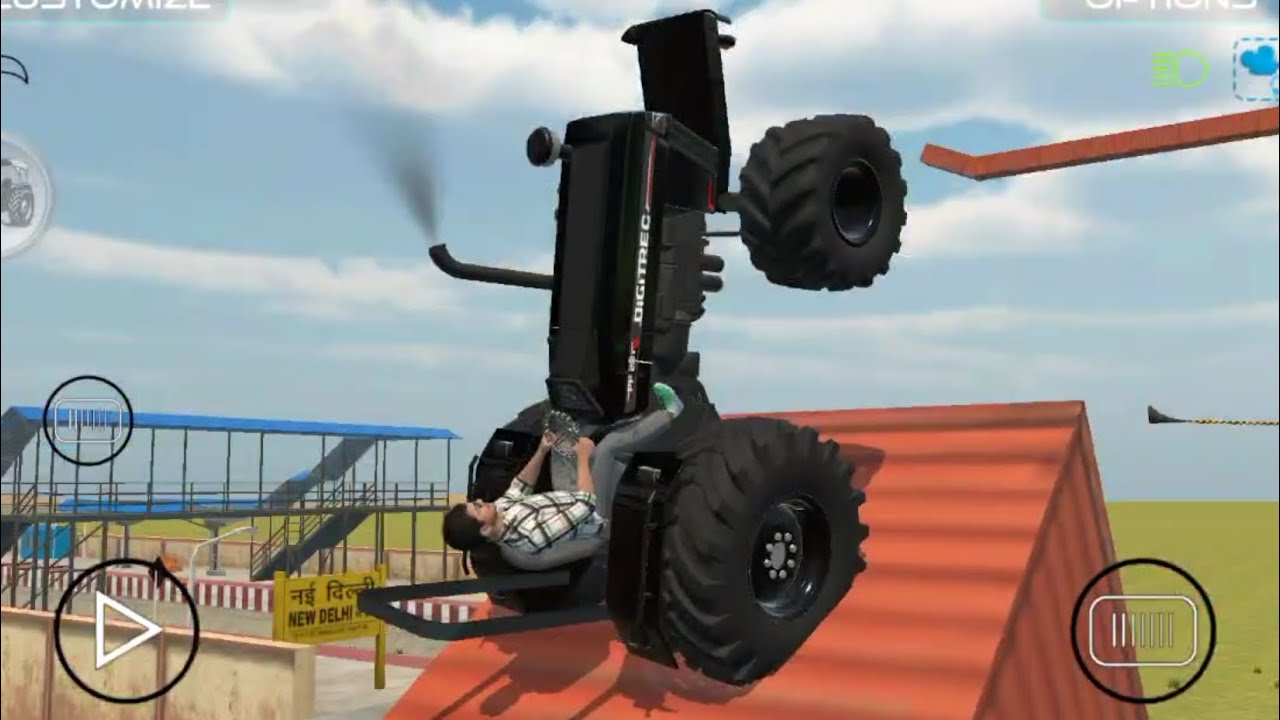 Digitrac tractor stunts || Indian vehicle simulator 3d 