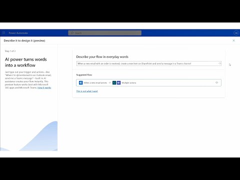 Power Automate: You Describe It, AI Builds It
