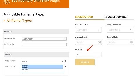 [ Quick View ] How To Set Inventory with BRW - Woocommerce Booking & Rental Plugin