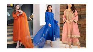 Dress design for Eid / long kameez design / Latest dress design / simple long kameez design silk screenshot 5