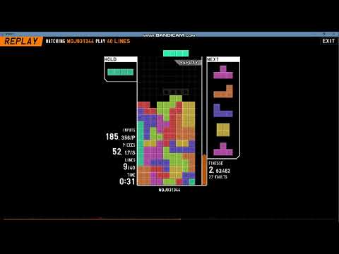 TETRIS | 40 LINES UNDER 1 MINUTE | FINALLY AFTER 1 YEAR OF CURSE