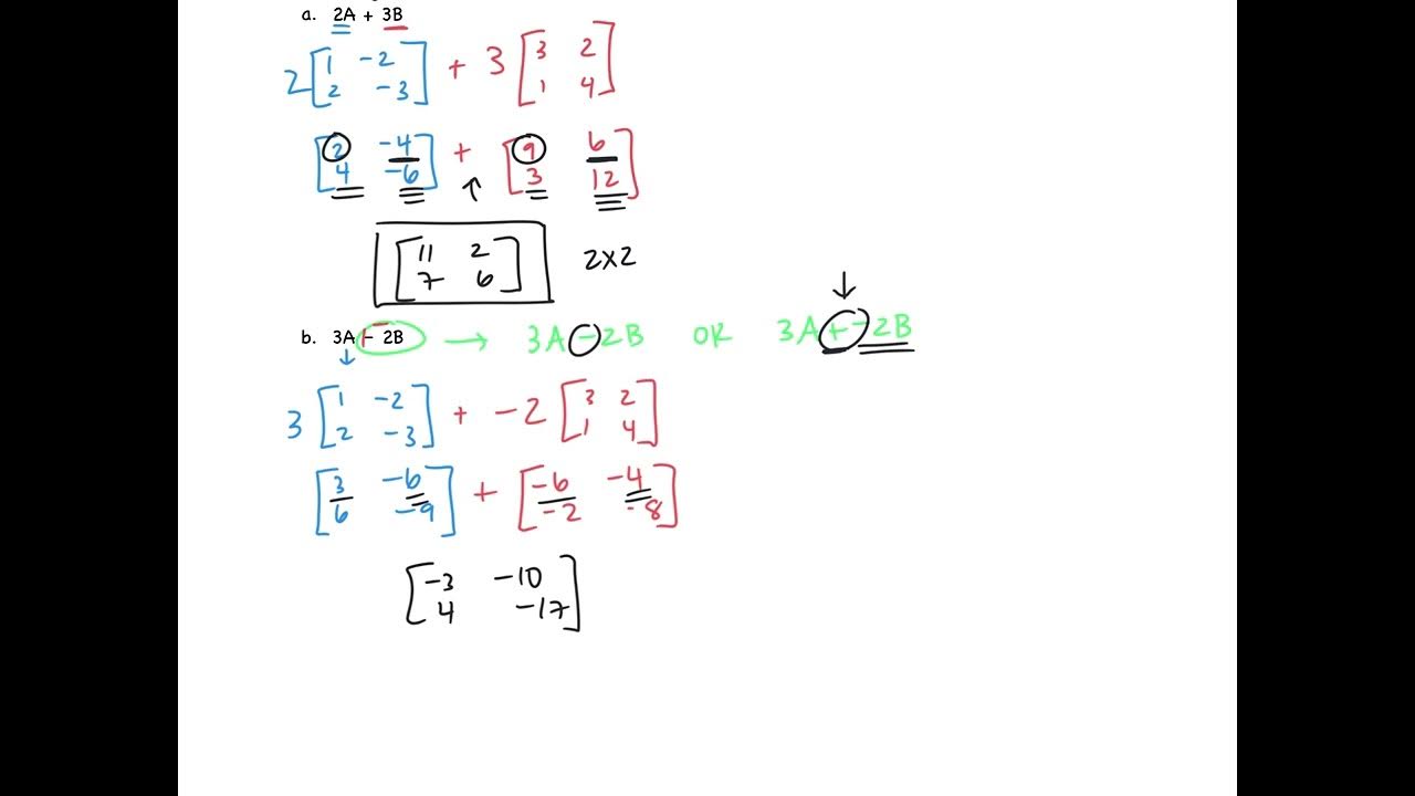 Ch 10 Day 1: Introduction to Matrices & Operations with Matrices - YouTube
