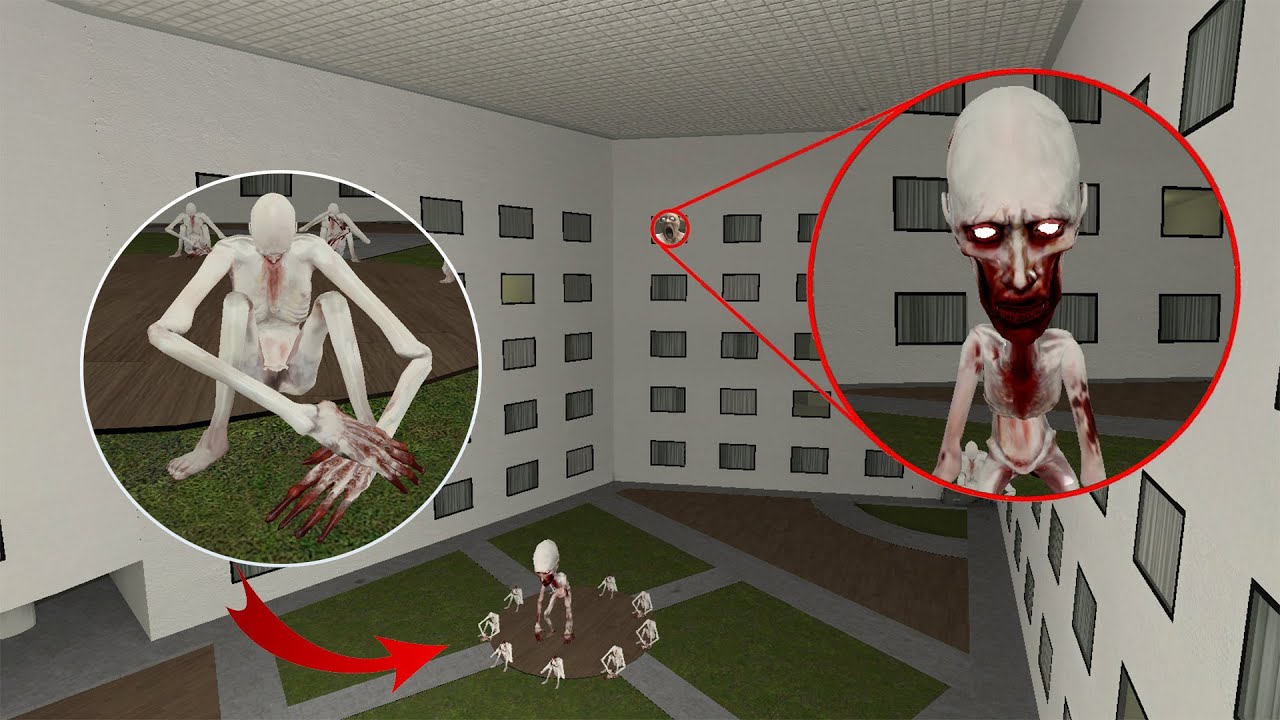 New SCP-096 Big Head Looking For Me In The Hotel - Garry's Mod