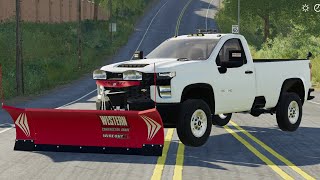 Farming Simulator 19 Plowing with 2020 Chevy 3500HD Single Cab Long Bed Mod