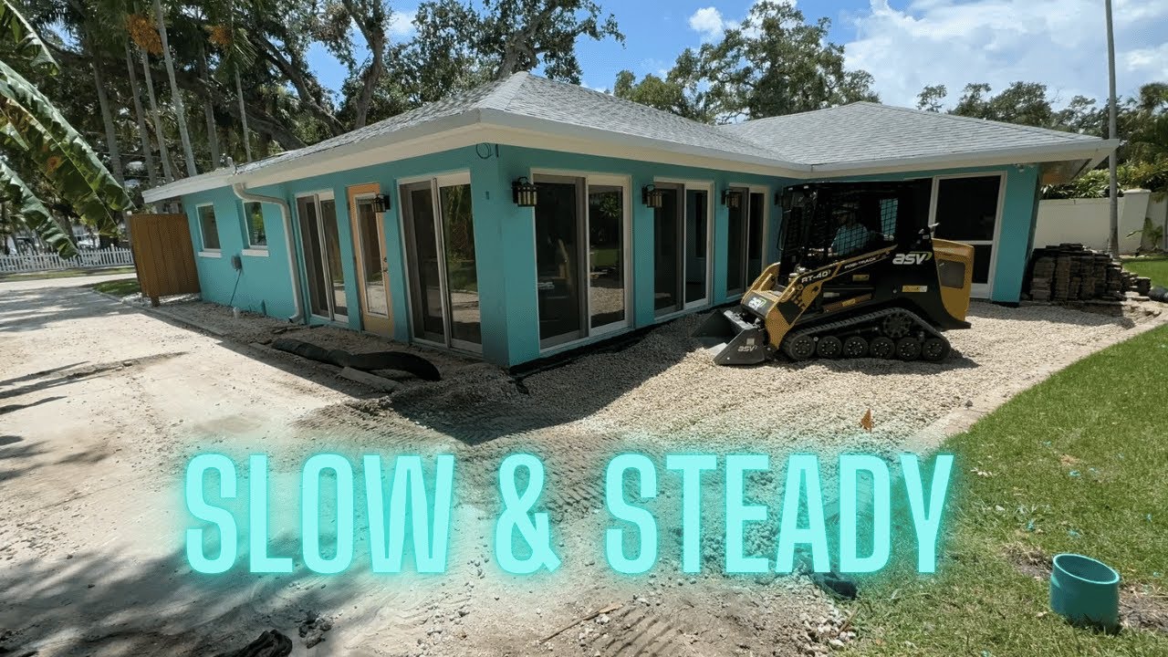 Creating 2 Foot Rock Vault Under Pavers For Maximum Drainage!!!