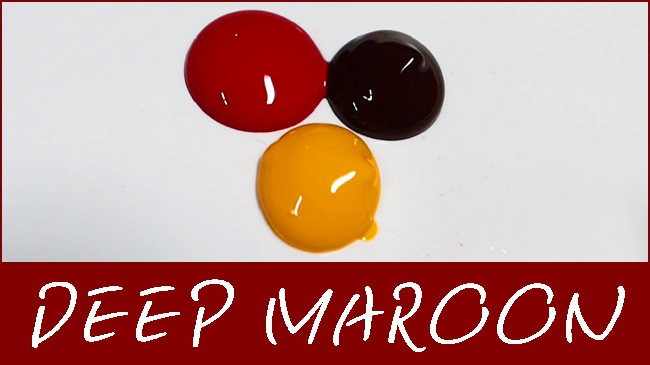 Acrylic Paint Colour Mixing #5 - Deep Maroon｜Relaxing and