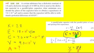 A certain substance has a dielectric constant