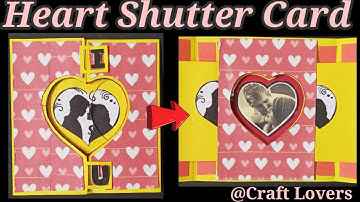 😍Heart  Shutter Card😍 / Shutter Card / 🤩Scrapbook page tutorial/ Craft Lovers