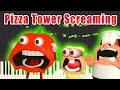 Pizza tower screaming but its midi auditory illusion  pizza tower screaming  piano sound