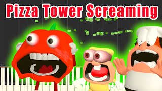 Pizza Tower Screaming but it's MIDI (Auditory Illusion) | Pizza Tower Screaming  Piano sound Resimi