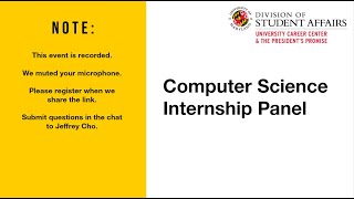 Computer Science Internship Panel Wealth
