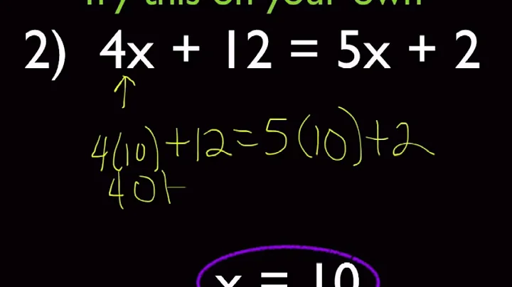 Solving Equations with Variables on Both Sides
