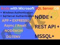How to connect node with mssql server backend crud operations