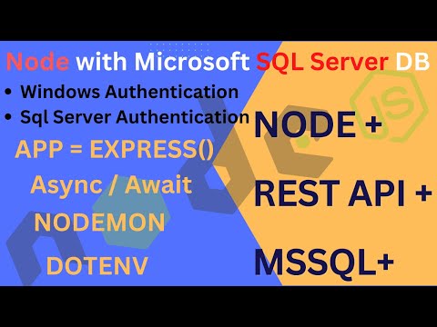 How to connect Node with MSSQL Server Backend (CRUD Operations)