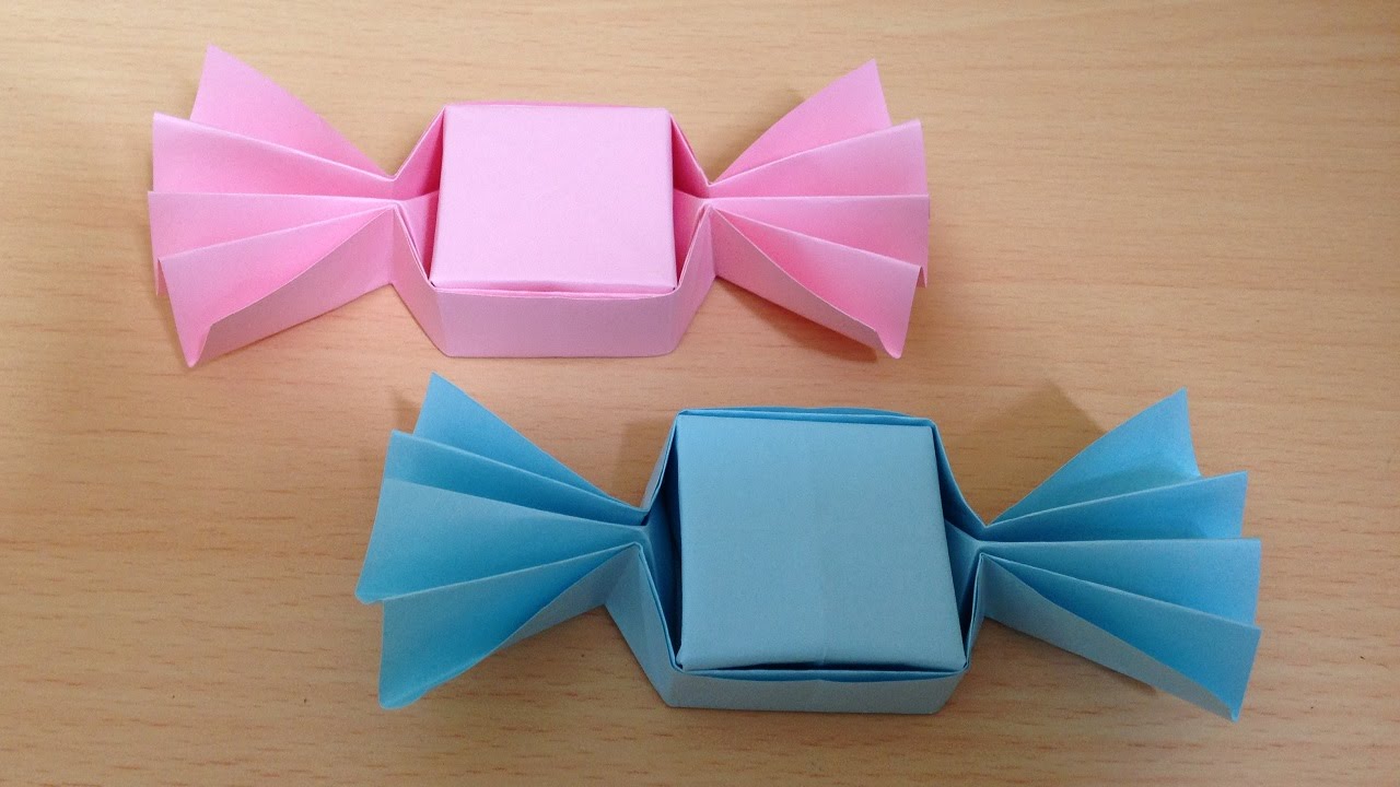 折り紙のキャンディボックス 簡単な折り方 Origami Candy Box Youtube