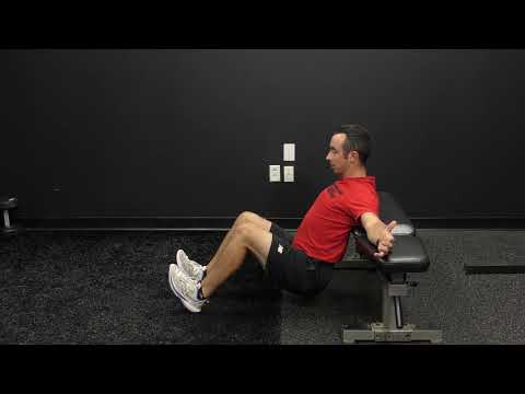 Eccentric Two Leg Bench Hip Lift