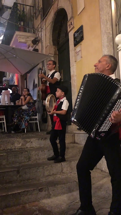Italian Music Accordion Sicily Taormina Street Show