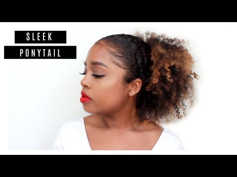 SLEEK LOW PONYTAIL ON NATURAL HAIR