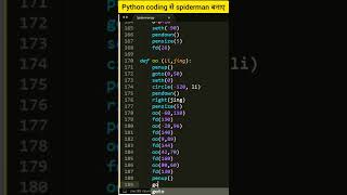 Create A Spiderman Using Python Coding Python Programer 