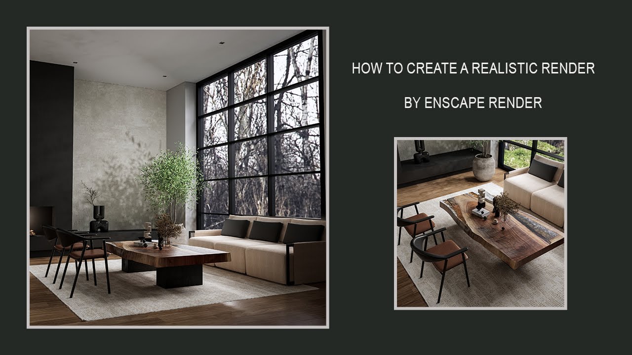 How to create a realistic render By sketch up & Enscape Render