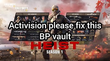 Activision please fix this BP vault in Cod mobile !!! #callofdutymobile #codm #codmobile