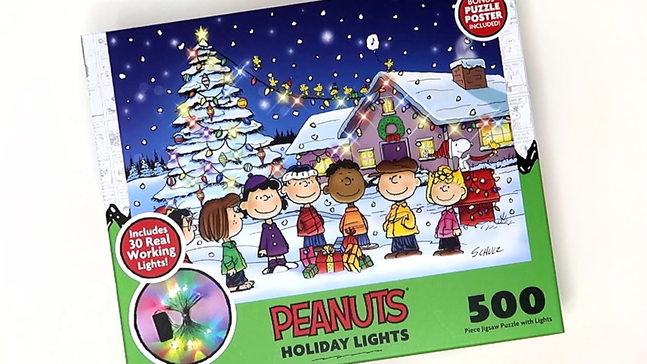 Peanuts Holiday Lights Puzzle Build | CollectPeanuts.com - YouTube