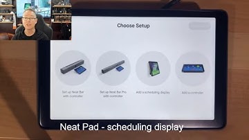 neat pad setup and demo as a room booking panel