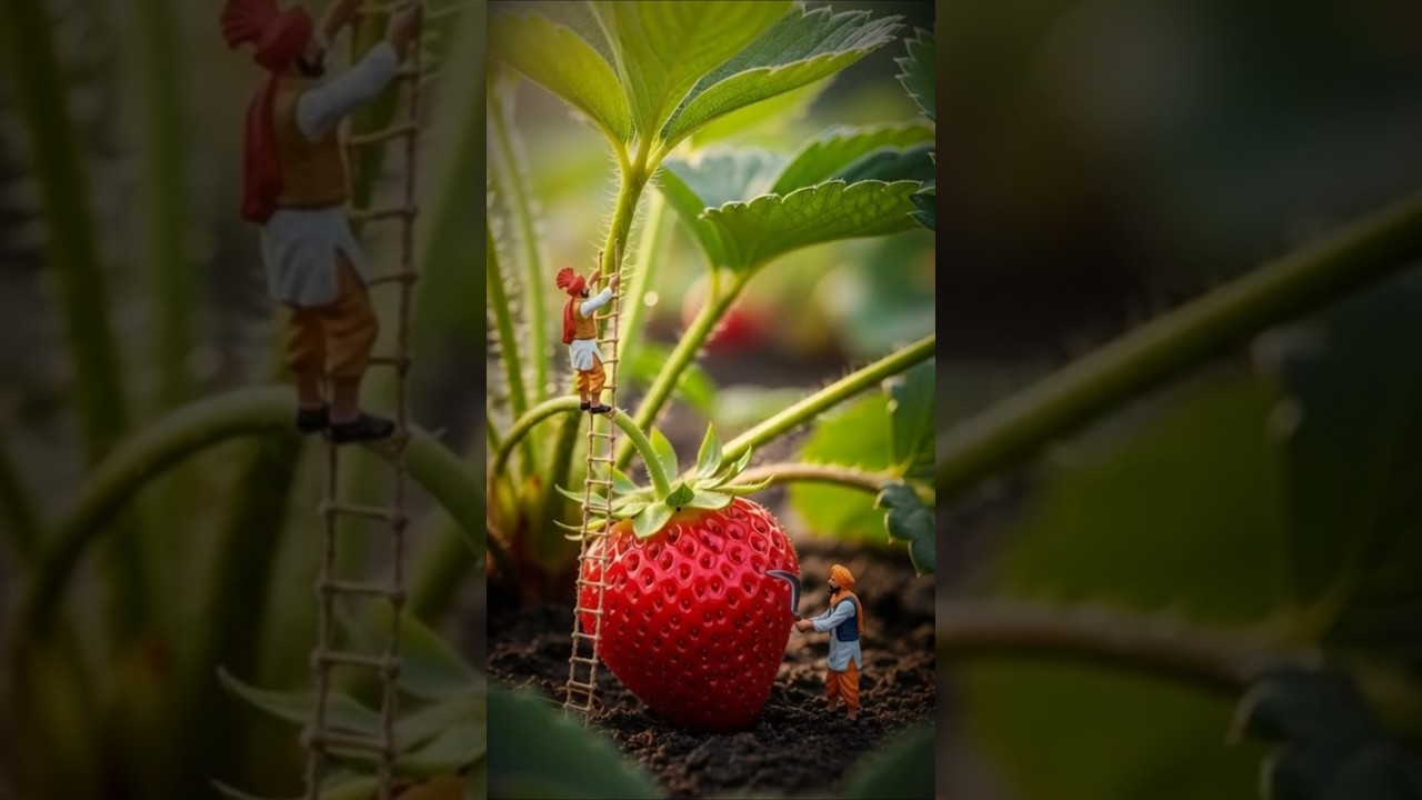 Tiny Punjabi Men Make Giant Strawberry Shake 😲