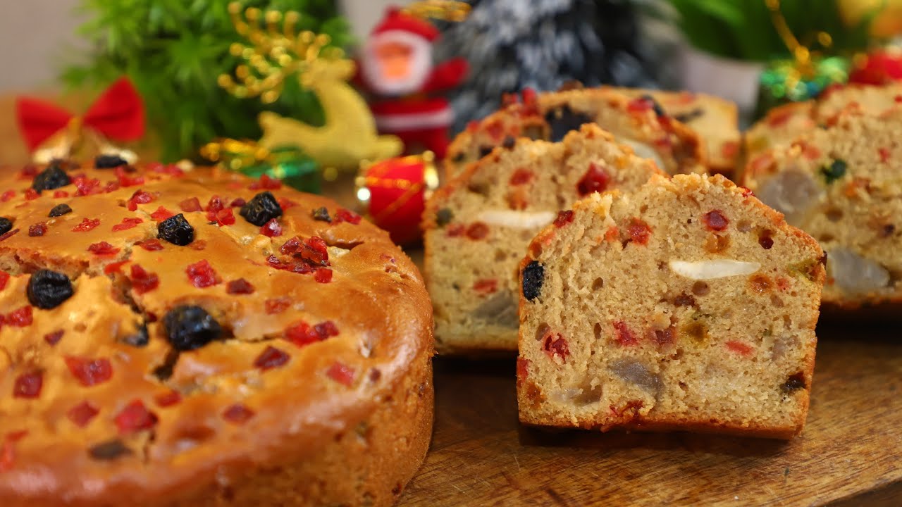 ডিম ছাড়া বানিয়ে নিন নরম তুলতুলে স্পঞ্জি ক্রিসমাস fruit কেক || Eggless X-mas fruit cake 