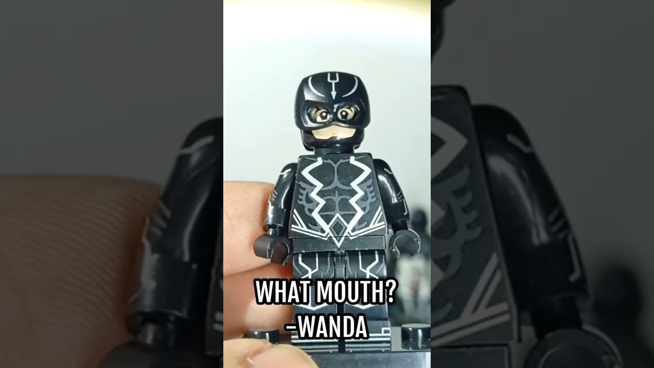UNOFFICIAL LEGO BLACK BOLT MINIFIGURE FROM DOCTOR STRANGE 2 MULTIVERSE OF MADNESS WITHOUT MOUTH