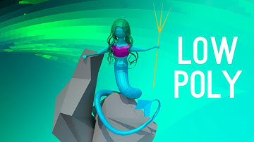Low poly Mermaid 3d modeling (Autodesk Maya Tutorial)
