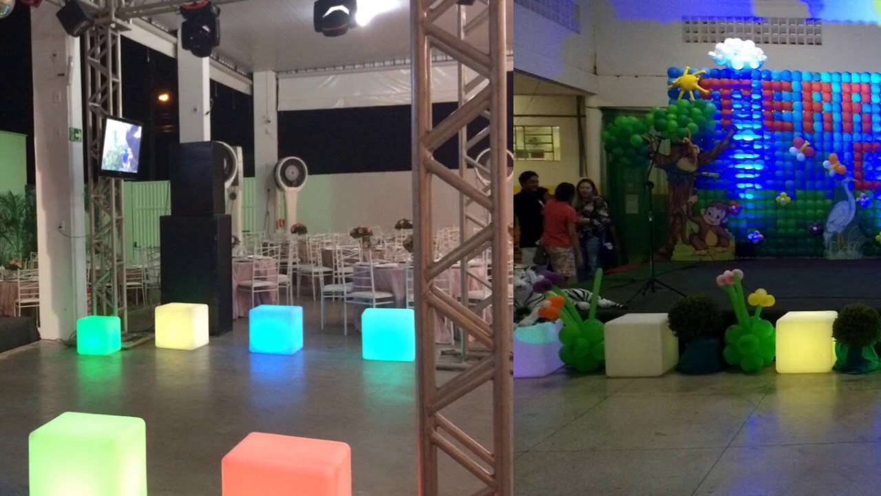 PUFF DE LED DECORAÇÃO