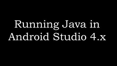 Run a Java application in Android Studio