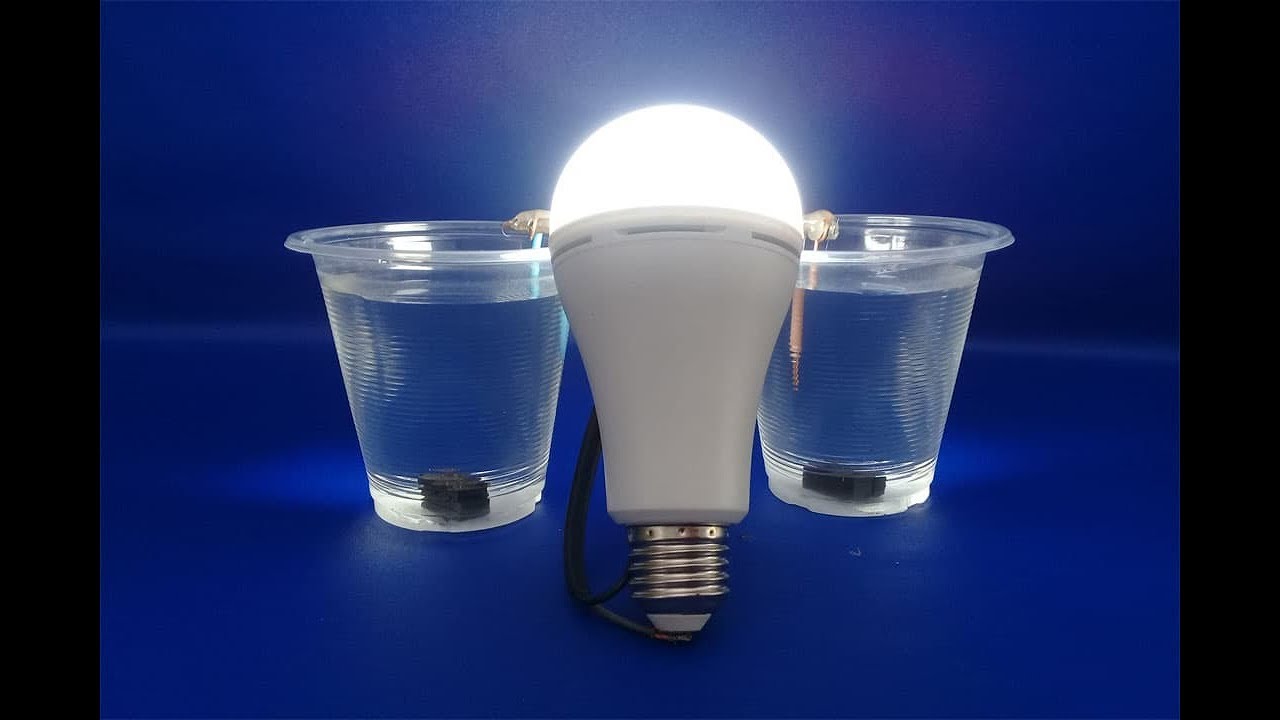 Water Light Bulb Using Salt And mini Magnets - Energy 100% - YouTube