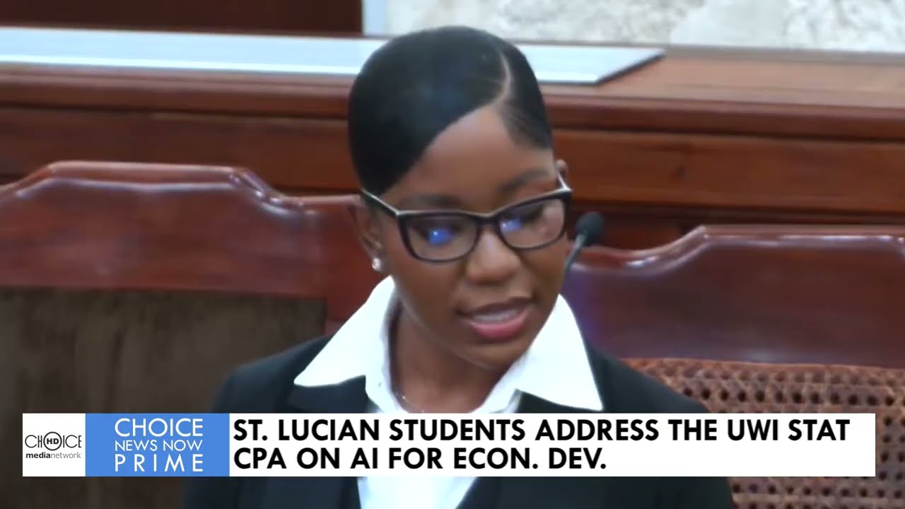 ST. LUCIAN STUDENTS ADDRESS THE UWI STAT CPA ON AI FOR ECON. DEV ...