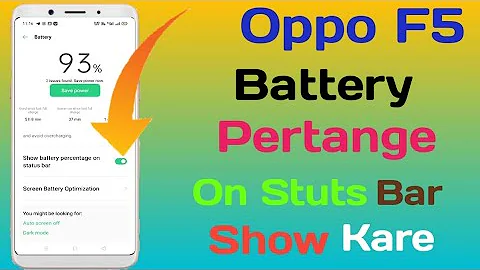 How To Show Battery Percentage On Status Bar In Oppo F5 Phone||Oppo F5 Main Battery Percentage On