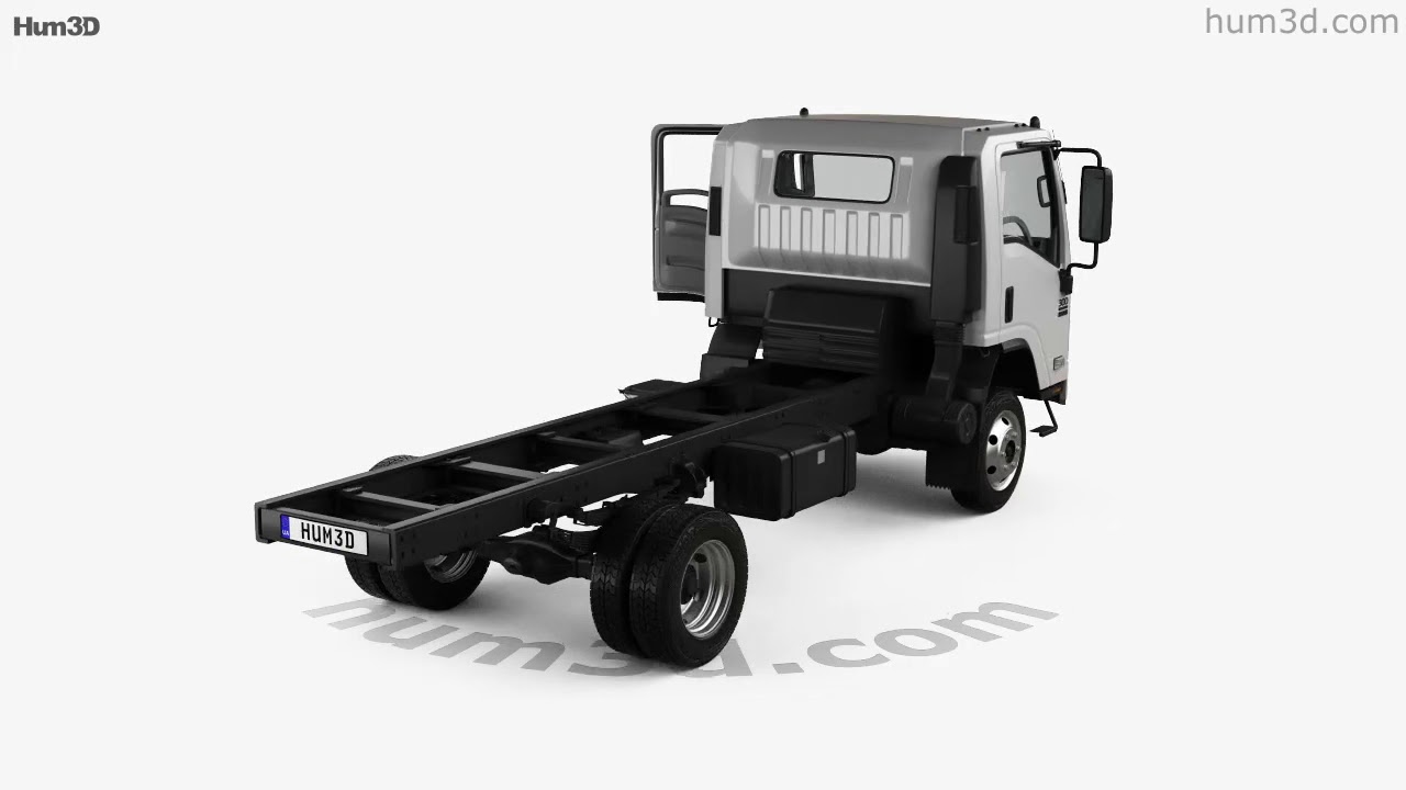 Isuzu NPS 300 Single Cab Chassis Truck with HQ interior 2015 3D model