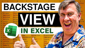 Excel Rev Up - Backstage View:  Episode 1265