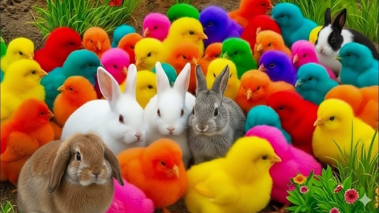 Tangkap Ayam Lucu, ayam warna warni, ayam rainbow, kelinci lucu, bebek lucu, ikan koi, Hewan Lucu