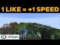 Fly around the world in minecraft FOR 1 YEAR, but every like makes it Faster