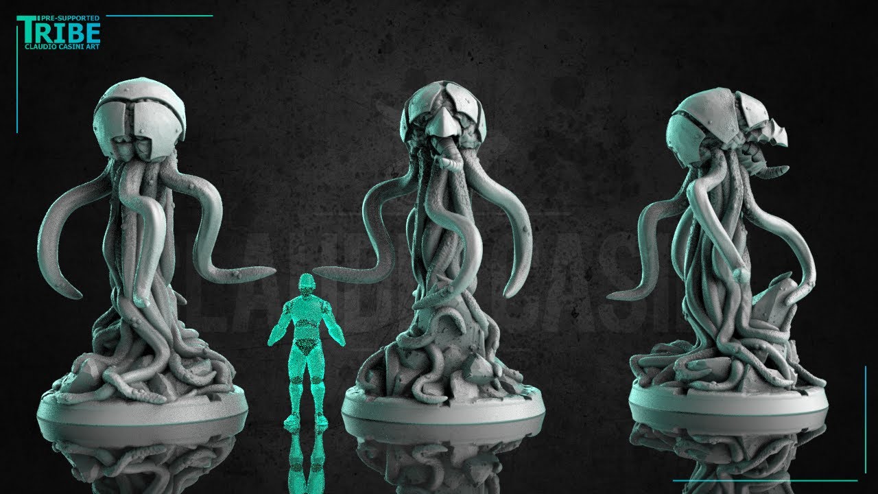 3D print miniatures, elder brain miniature, large for your role play games campaign.