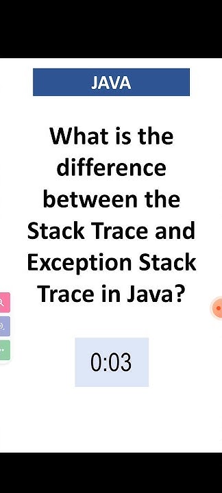 Difference in Stack Trace & Exception Stack Trace in Java | Best Java ...