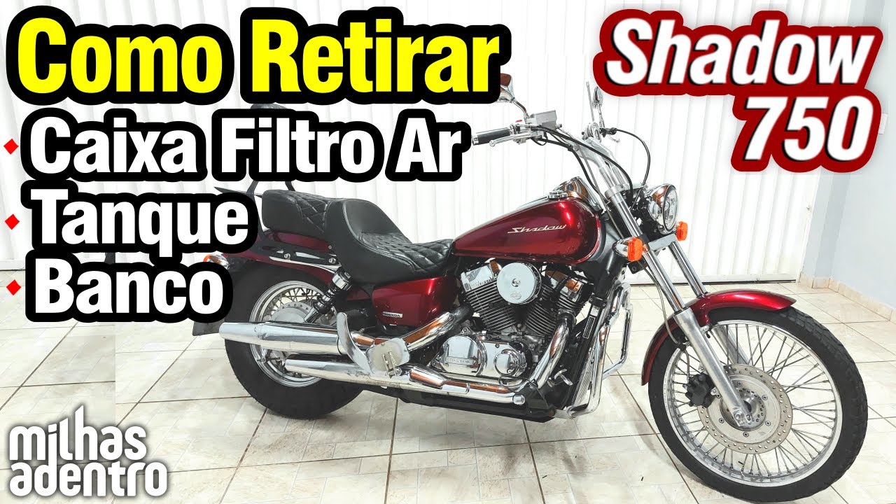 Shadow 750 - COMO RETIRAR o Banco, Tanque de Combustível e Caixa do Filtro de Ar Completa