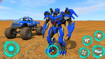 Robot Games 3d 2025 - Flying Robot Car - Monster Truck Transformation - Android Gameplay