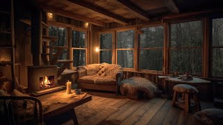 Cozy Treehouse | Rain Sounds, Thunder & Crackling Fireplace for Sleep, Study, Meditation | 8 Hours screenshot 4