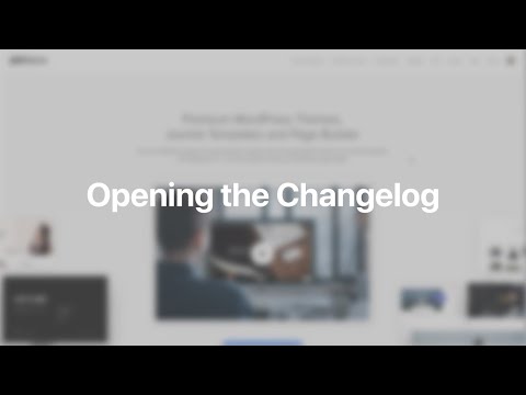 Opening the Changelog | YOOtheme Documentation (WordPress)