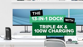13 Ports, 3 Extended 4K Displays, 100W Charging. It’s a Heck of a Docking Station (UD-ULTC4K)